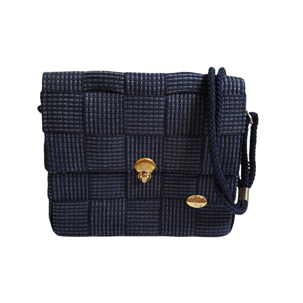 Vintage Carabella Woven Blue Handbag